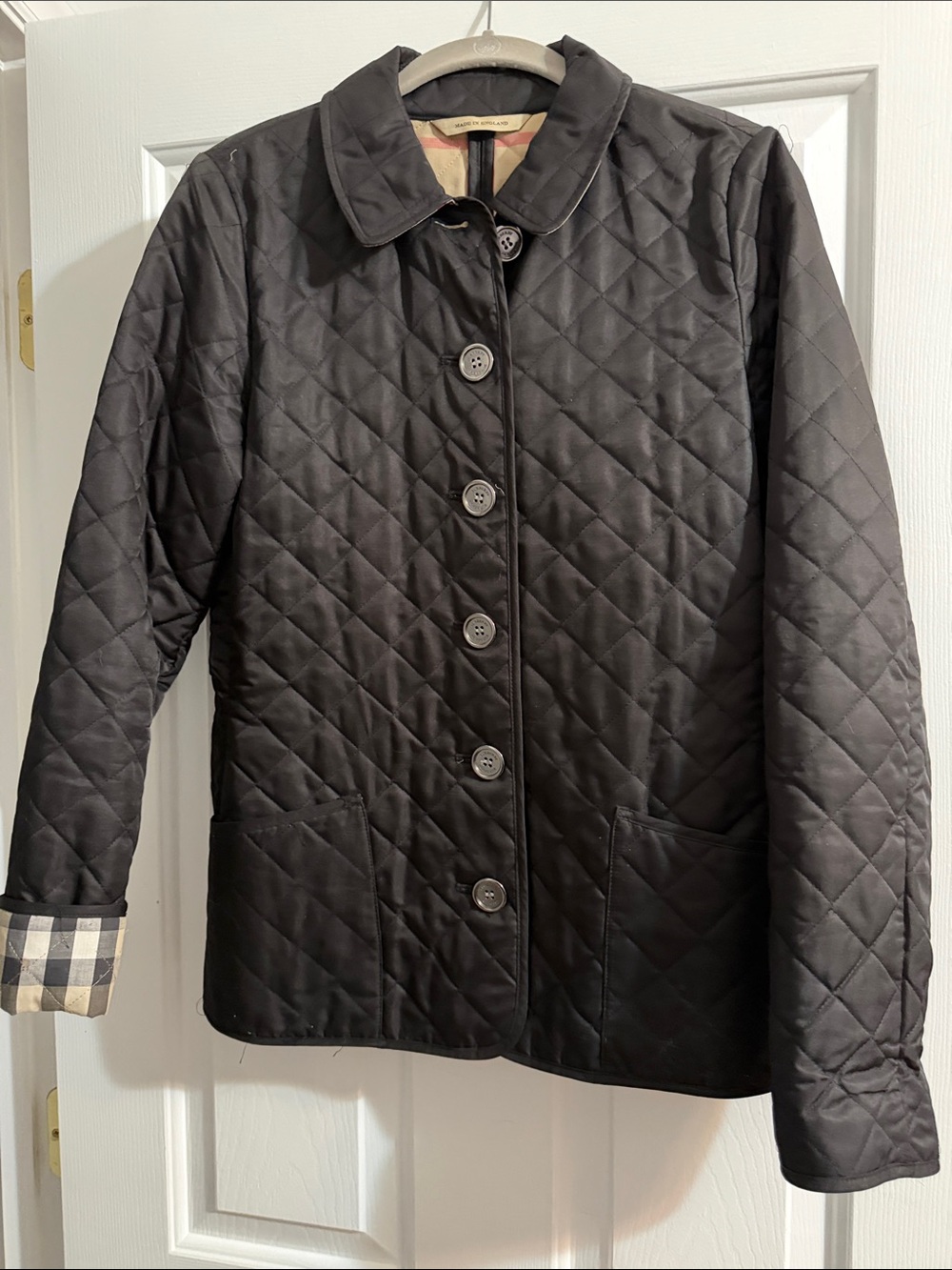 Burberry Black Quilted Button-Front Women's Jacket